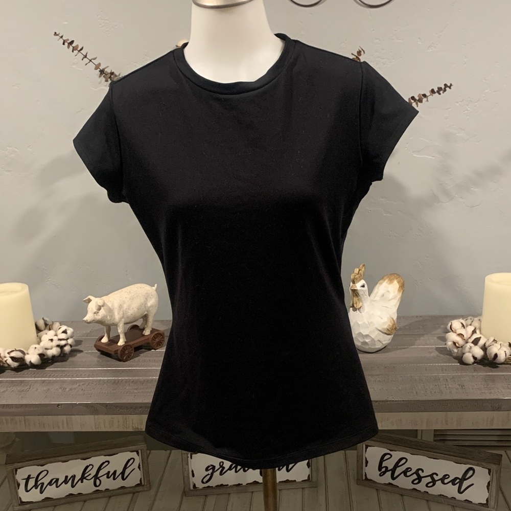 Susana Monaco Black Short Sleeve Tee